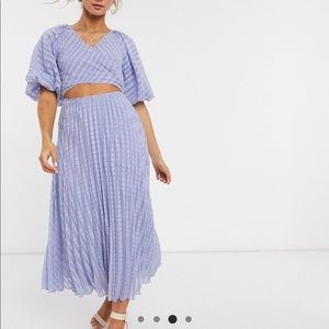 ASOS LILAC WRAP DRESS WITH CUTOUT